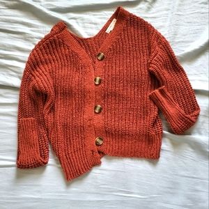 Sincerely Jules Burgundy Crochet Cardigan Size XS